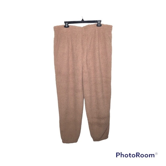 NWT SKIMS Cozy Knit High Waisted Sherpa Jogger Tigers Eye XL - Picture 5 of 16